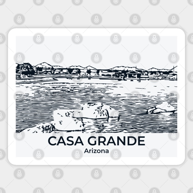 Casa Grande - Arizona Magnet by Lakeric